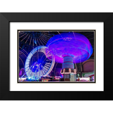 Non stop Black Modern Wood Framed Art Print with Double Matting by Bertrande, Arnaud