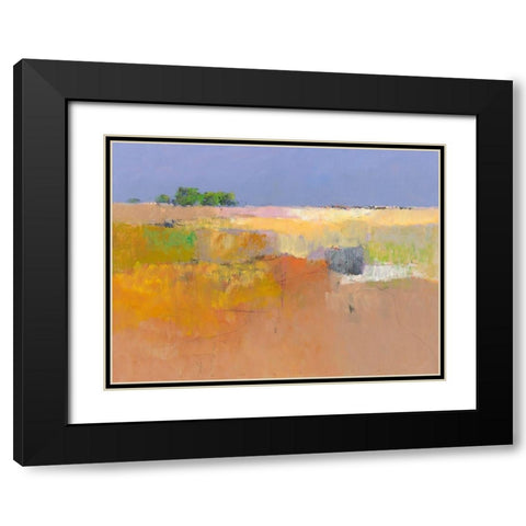 Meadow in Color Black Modern Wood Framed Art Print with Double Matting by Groenhart, Jan