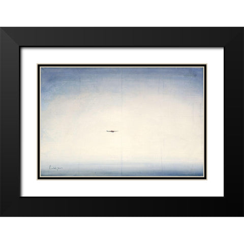 Au dessus des mers Black Modern Wood Framed Art Print with Double Matting by Letestu, Yann