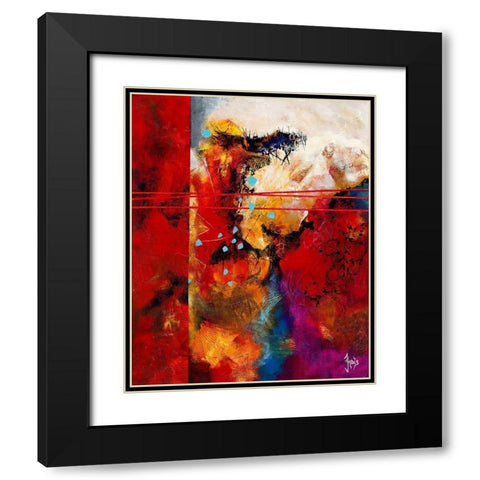 Precieux Black Modern Wood Framed Art Print with Double Matting by Jadis