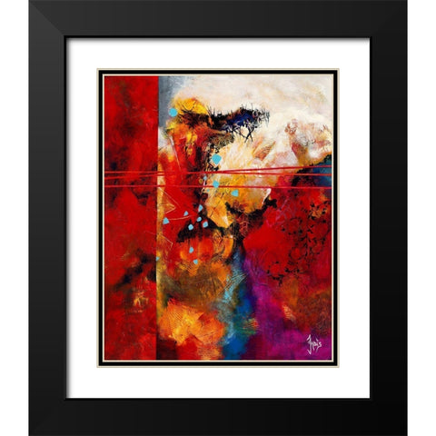 Precieux Black Modern Wood Framed Art Print with Double Matting by Jadis