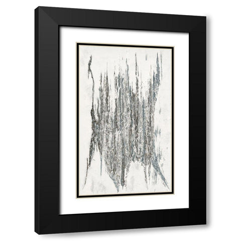 Ecailles de Dragon Black Modern Wood Framed Art Print with Double Matting by Caro-H