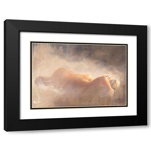 Nude I Black Modern Wood Framed Art Print with Double Matting by Mallo, Pierre