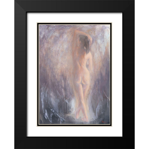 Nude VI Black Modern Wood Framed Art Print with Double Matting by Mallo, Pierre