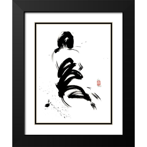L imminence du desir Black Modern Wood Framed Art Print with Double Matting by Hanniet, Marc