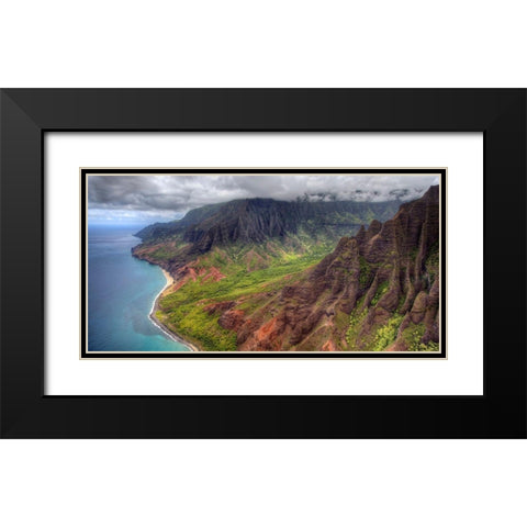 Lost World Black Modern Wood Framed Art Print with Double Matting by Terrible, Aurelien