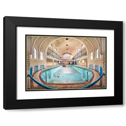 The Grand Pool Black Modern Wood Framed Art Print with Double Matting by Haker, Matthias