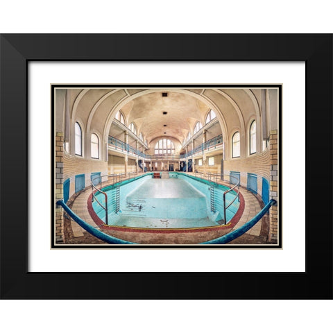The Grand Pool Black Modern Wood Framed Art Print with Double Matting by Haker, Matthias