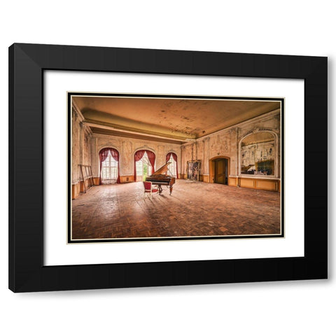 Keep on Dancing Black Modern Wood Framed Art Print with Double Matting by Haker, Matthias