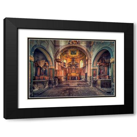 No More Preaching Black Modern Wood Framed Art Print with Double Matting by Haker, Matthias