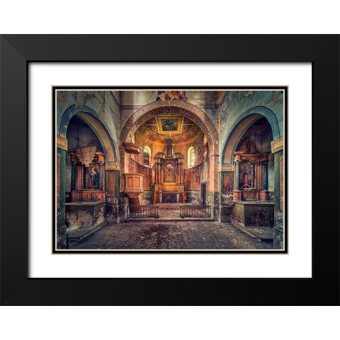 No More Preaching Black Modern Wood Framed Art Print with Double Matting by Haker, Matthias