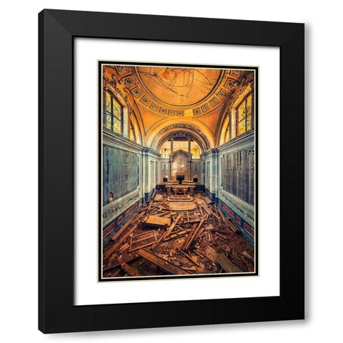 Left to Crumble Black Modern Wood Framed Art Print with Double Matting by Haker, Matthias