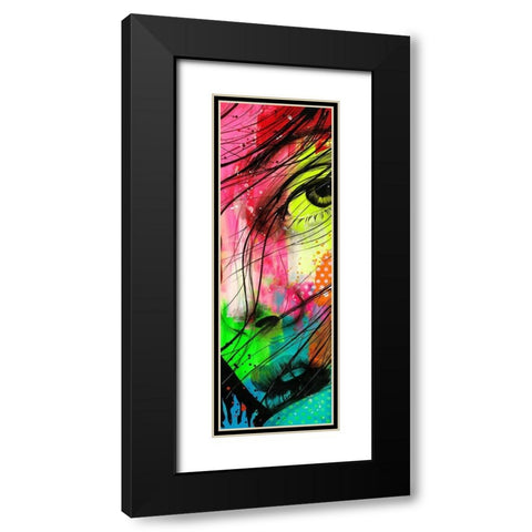 Tina II Black Modern Wood Framed Art Print with Double Matting by Lemahieu, Lise