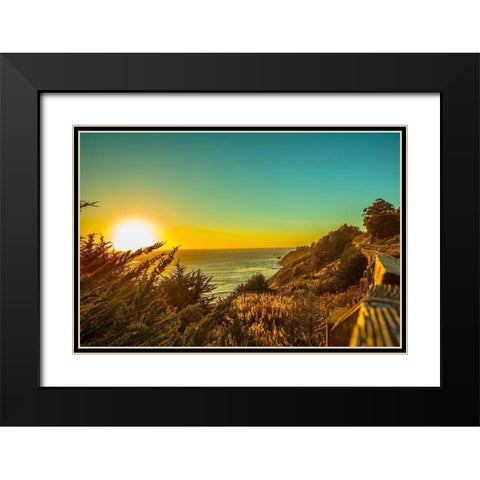 Sunset Rim Black Modern Wood Framed Art Print with Double Matting by Lichtenwalter, Tom