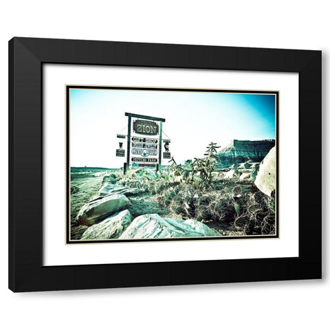 Fort Zion Black Modern Wood Framed Art Print with Double Matting by Lichtenwalter, Tom