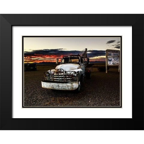 UFO Car Black Modern Wood Framed Art Print with Double Matting by Lichtenwalter, Tom
