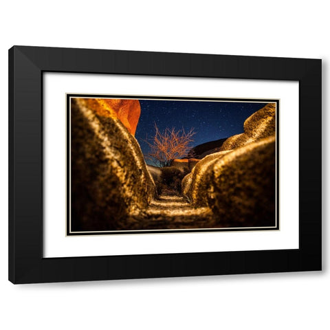 Way to the Stars Black Modern Wood Framed Art Print with Double Matting by Lichtenwalter, Tom