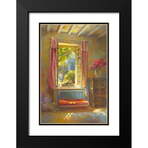 Le lit de SÃ£ska Black Modern Wood Framed Art Print with Double Matting by Messely, Johan