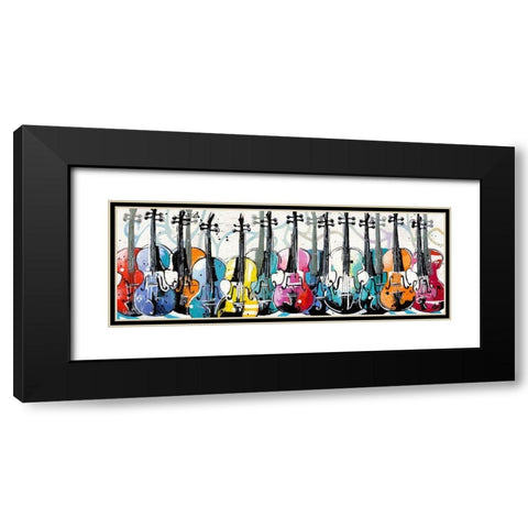 Variation for Violins Black Modern Wood Framed Art Print with Double Matting by Cornee, Patrick