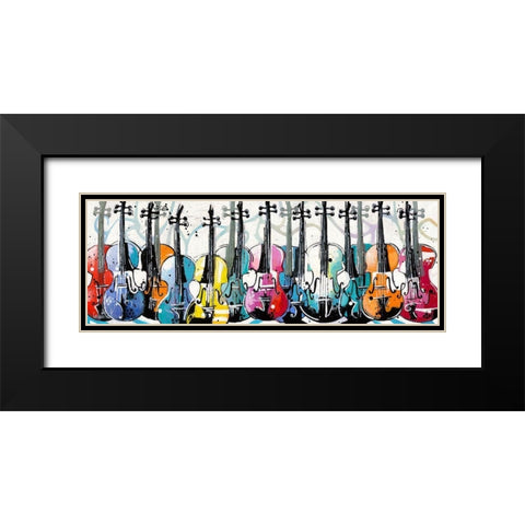 Variation for Violins Black Modern Wood Framed Art Print with Double Matting by Cornee, Patrick