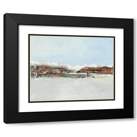 Wintertown Black Modern Wood Framed Art Print with Double Matting by Arns-Muller, Monika