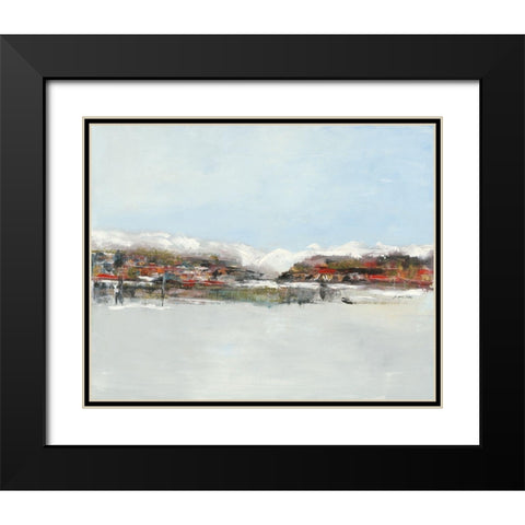 Wintertown Black Modern Wood Framed Art Print with Double Matting by Arns-Muller, Monika