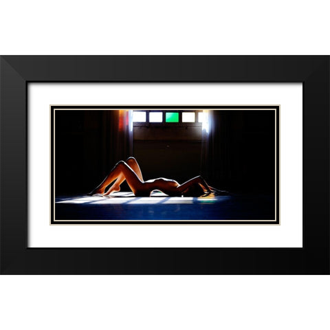 Nude Colors Black Modern Wood Framed Art Print with Double Matting by Milillo, Marco
