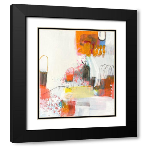 Weite Kreise Black Modern Wood Framed Art Print with Double Matting by Schafer, Jenny