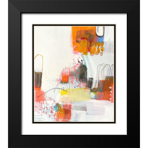 Weite Kreise Black Modern Wood Framed Art Print with Double Matting by Schafer, Jenny
