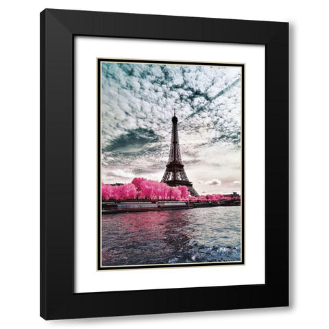 IR on Lady-Paris - Infrared Photography  Black Modern Wood Framed Art Print with Double Matting by Gee, Tonee