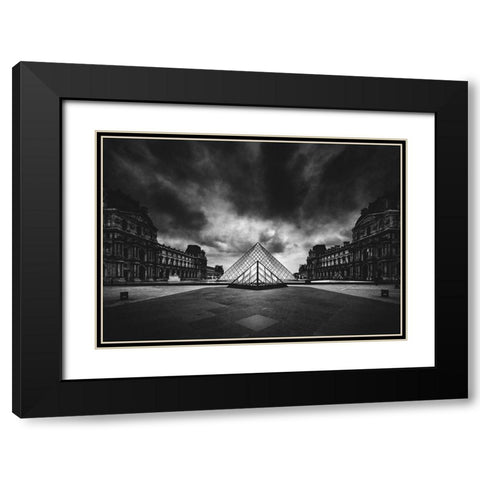 Louvre Black Modern Wood Framed Art Print with Double Matting by Haker, Matthias