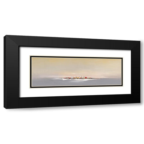 Brandung Black Modern Wood Framed Art Print with Double Matting by Arns-Muller, Monika