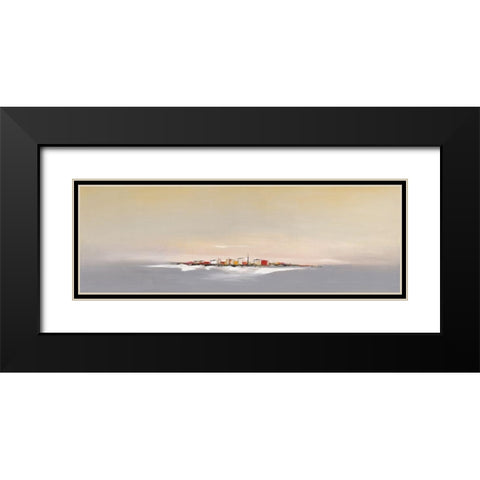 Brandung Black Modern Wood Framed Art Print with Double Matting by Arns-Muller, Monika
