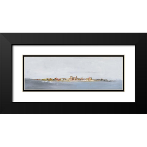 Die Insel Black Modern Wood Framed Art Print with Double Matting by Arns-Muller, Monika
