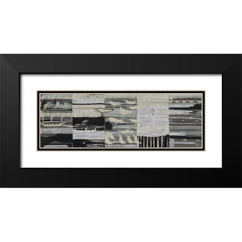 Boatrace Black Modern Wood Framed Art Print with Double Matting by Richter-Armgart, Rose