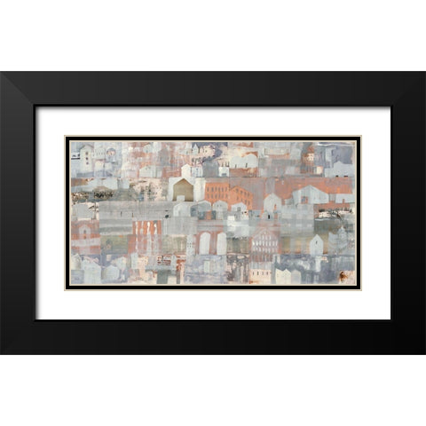 Winterwonderland Black Modern Wood Framed Art Print with Double Matting by Richter-Armgart, Rose