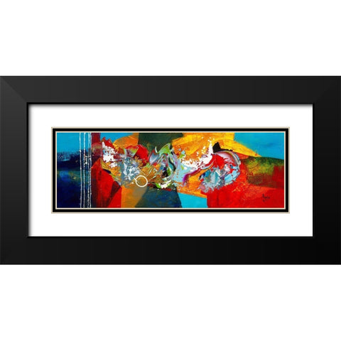 Un monde parfait Black Modern Wood Framed Art Print with Double Matting by Jadis