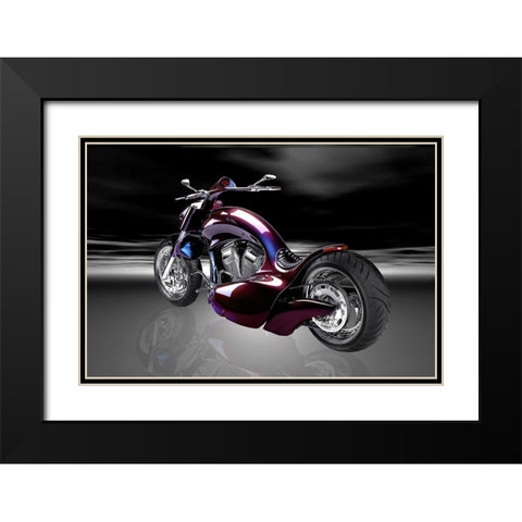 Excite Black Modern Wood Framed Art Print with Double Matting by Hillert, Peter