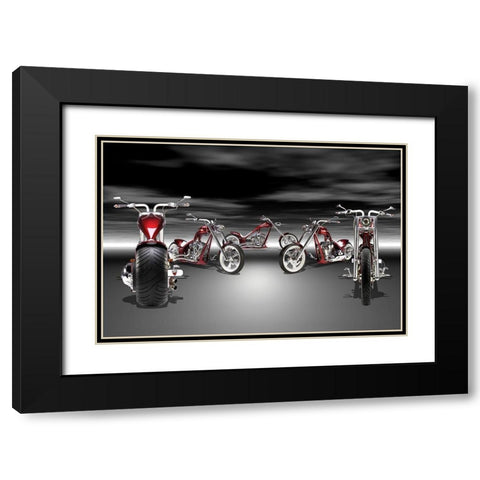 Bahrain Black Modern Wood Framed Art Print with Double Matting by Hillert, Peter