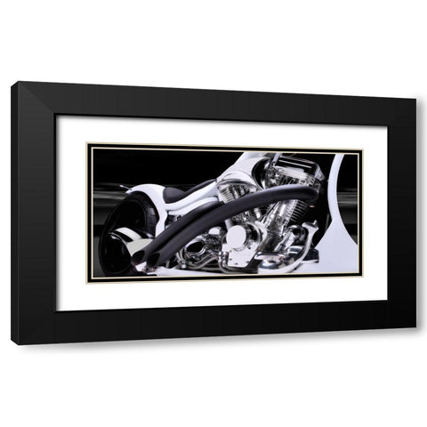 V Block Two Black Modern Wood Framed Art Print with Double Matting by Hillert, Peter