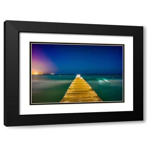 Oceanfront Black Modern Wood Framed Art Print with Double Matting by Lichtenwalter, Tom