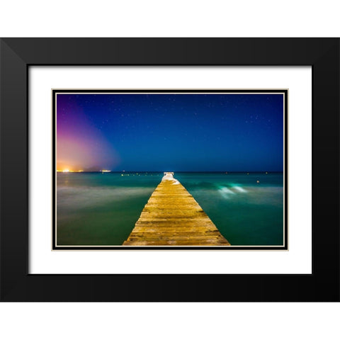 Oceanfront Black Modern Wood Framed Art Print with Double Matting by Lichtenwalter, Tom