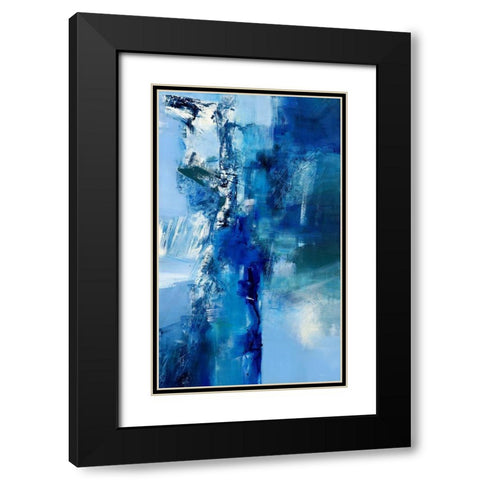 La vie en bleu IÂ  Black Modern Wood Framed Art Print with Double Matting by Ball, Veronique