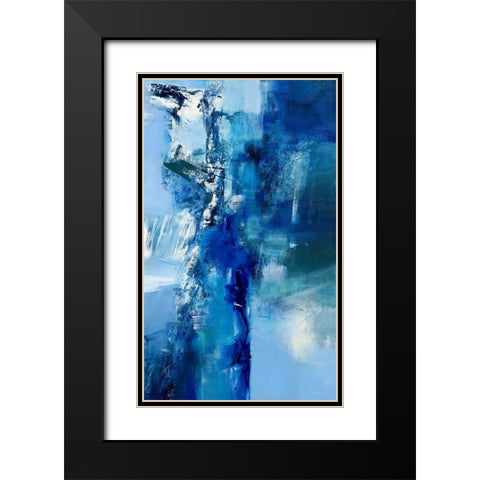 La vie en bleu IÂ  Black Modern Wood Framed Art Print with Double Matting by Ball, Veronique
