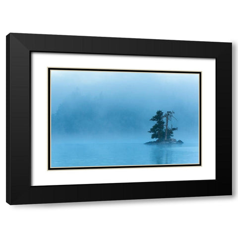 Insel im Klockesjoen Black Modern Wood Framed Art Print with Double Matting by Seidel, Leo