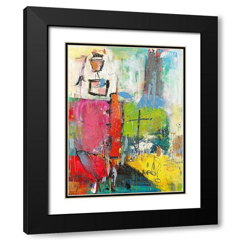 Gluck Black Modern Wood Framed Art Print with Double Matting by Reinhold, Thomas F.