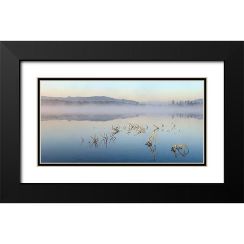 Solitude Black Modern Wood Framed Art Print with Double Matting by Steger, Uwe