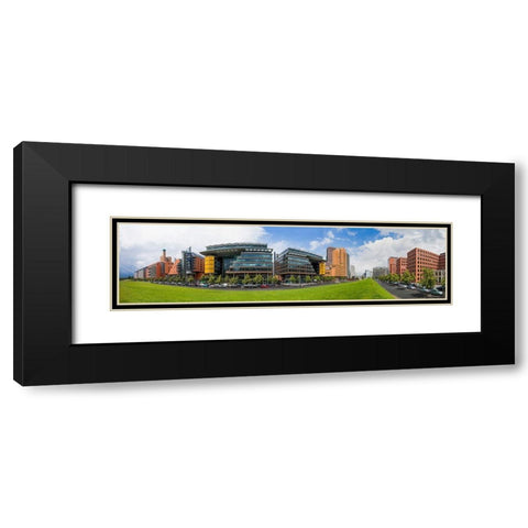 Berlin Potsdamer Platz Black Modern Wood Framed Art Print with Double Matting by Fischer, Rolf