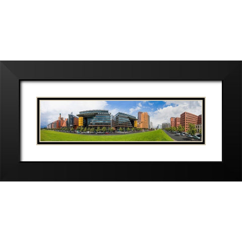 Berlin Potsdamer Platz Black Modern Wood Framed Art Print with Double Matting by Fischer, Rolf