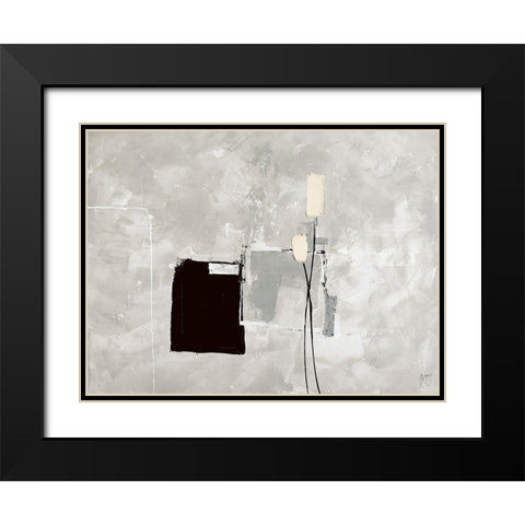 Design and Flowers Black Modern Wood Framed Art Print with Double Matting by Choisy, Christian